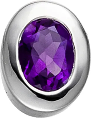 Produktbild von JOBO Anhänger oval 925 Sterling Silber rhodiniert 1 Amethyst violett lila