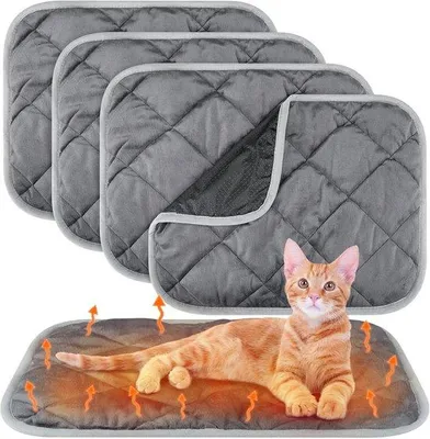 Produktbild von Selbstheizende Hunde- und Katzenmat in Grau, 41x51 cm, Waschbar