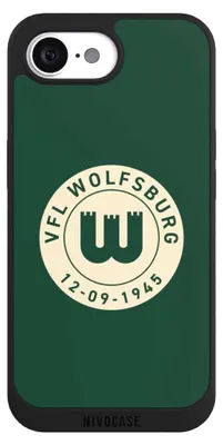 Produktbild von NIVOCASE Handyhülle für Apple iPhone 16e  Hülle NIVOpure Case Schwarz Offizielles Lizenzprodukt VfL Wolfsburg 80 Jahre