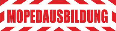 Produktbild von INDIGOS UG - Magnetschild "Mopedausbildung" mit Rahmen 30 x 8 cm - Magnetfolie für Auto / LKW / Truck / Baustelle / Firma