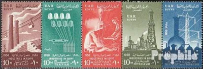 Produktbild von Briefmarken Ägypten 1958 Mi 542-546 Fünferstreifen (kompl.Ausg.) postfrisch Revolution