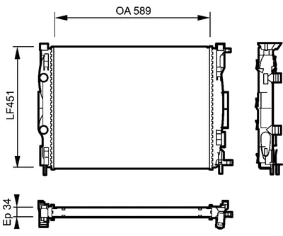 Produktbild von VALEO Kühler, Motorkühlung  732946