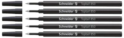 Obrázek produktu pro Náhradní mechanismy pro rollerballovou tužku Topball 850 05 - Sada 5 kusů - Černá barva