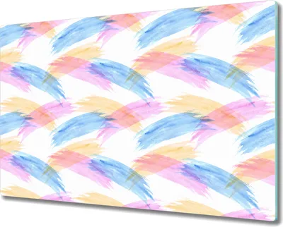 Produktbild von Glas Schneidebrett Herdabdeckplatten Schneideplatten - 80x52 cm - Pastellkreise