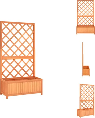 Produktbild von vidaXL Garten-Spalier mit Blumenkasten Braun 70x30x135 cm Tannenholz -  Blumentöpfe & Pflanzgefäße