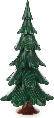 Produktbild von Massivholzbaum grün lasiert (15,5cm) von Dregeno Seiffen