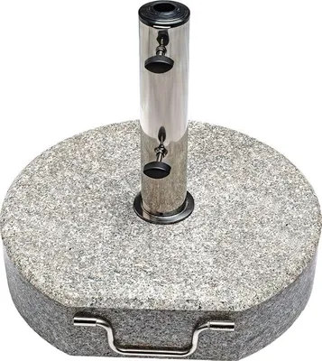 Imagen del producto de Silecomplaza - Soporte para sombrilla de granito. Soporte para sombrillas, diámetro 45 cm, con ruedas