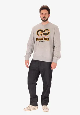 Productafbeelding van Diesel herenhoodie, grijs, katoen en polyester, met logo-opdruk