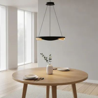 Productafbeelding van Hanglamp Radon Ø 65cm zwart met goud, AI-gegenereerde afbeelding