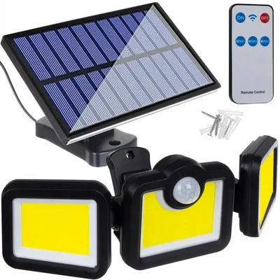 Obrázek produktu pro Verk 12324 Solární 171 COB LED osvětlení s PIR čidlem pohybu