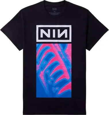 Image de T-shirt à manches courtes noir, motif "Pretty Hate Machine" de Nine Inch Nails, taille XL