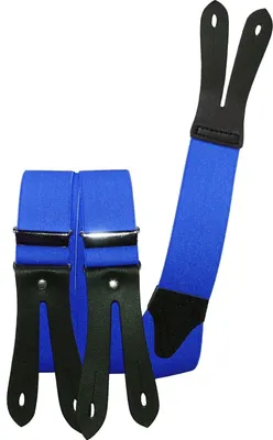 Produktbild von Hosenträger mit Knopfloch aus echten Lederpatten 11 Farben zur Wahl