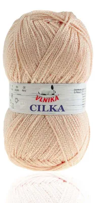 100g Strickgarn CILKA by VLNIKA Klassikgarn Strickwolle mit Schimmereffekt, lachsfarben hell