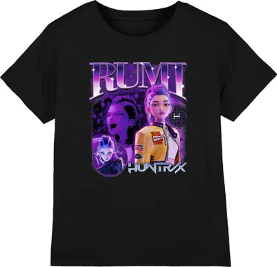 Productafbeelding van K-Pop Demon Hunters - "Huntr/X" T-shirt voor kinderen, model TV20398 (maat 116, 116) (zwart/zwart)