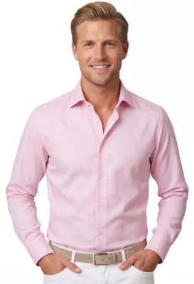 Produktbild von Rosa Hemd Eterna Modern Fit Semi-Spread-Kragen