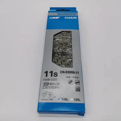 Produktbild von Shimano Kette CN-E8000 | 11-fach | 116 Glieder mit Quick-Link Verschluss HG-X11 Fahrrad E-Bike Chain STEPS E8000