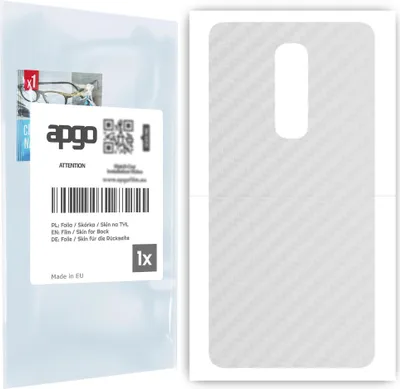 Produktbild von apgo Rückseite Schutzfolie für OnePlus 6 -  Hinten Schutzfolie Carbon Transparent (durchsichtig), Rückseite Folie schützt vor Kratzern und Fingerabdrücken