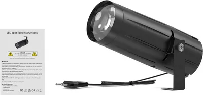 Image de Lot de 4 spots LED Pinspot - Éclairage de scène 3 W - 90-240 V - Pour boule à facettes, DJ et fêtes - Blanc chaud
