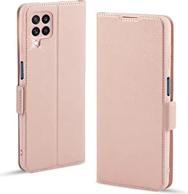 Image de Coque de protection rabattable pour SAMSUNG GALAXY M32 4G, couleur rose gold, en similicuir