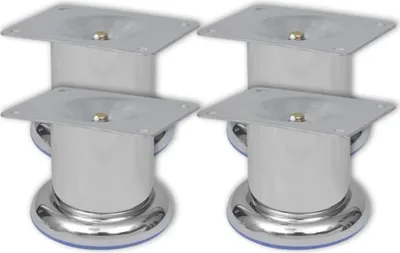 Obrázok produktu pre vidaXL Okrúhle nohy pohovky 8 ks. Chróm 60 mm