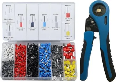 Produktbild von Set aus Crimpzange + Isolierhülsen E6184