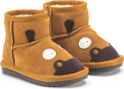 Produktbild von Snugs Boots für Kinder Hellbraun Größe 33 - Warme Winterstiefel & Kinderstiefeletten - Bequeme Schlupfstiefel für Jungen & Mädchen