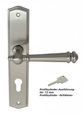 Produktbild von Messing Türbeschlag Kos LS PZ Nickelmatt TürdrückerTürklinke Türgriffe