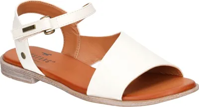 Produktbild von Mustang Damen Sandale breiter Riemen asymmetrisch Klettverschluss 1388-807, Größe:36 EU, Farbe:Weiß