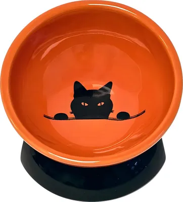 Produktbild von Nobby Katzen Keramik-Napf Wilson orange-schwarz