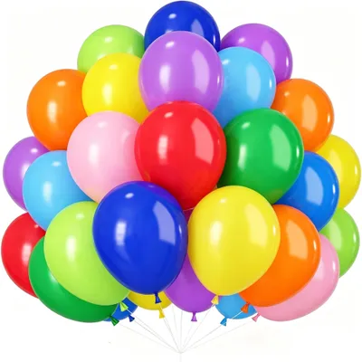 100 bunte Latexballons 30 cm mehrfarbig Partydekoration