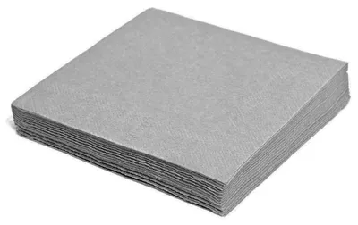 Produktbild von 200x Servietten 33 x 33 cm 1/4 -Falz 1-lagig grau