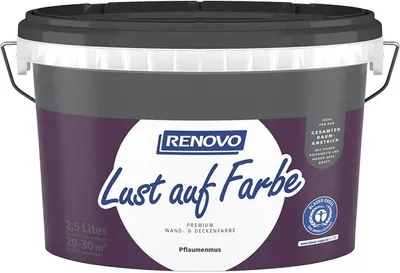 Produktbild von Renovo Wand- und Deckenfarbe Lust auf Farbe matt 2,5 Ltr. Pflaumenmus