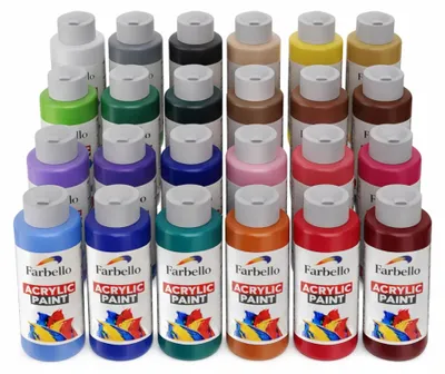 Produktbild von Acrylfarben-Set mit 24 Farben von 120 ml