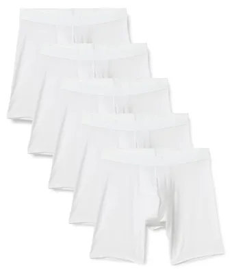 Immagine prodotto di A. Boxer uomo, confezione da 5, in modal super morbido, colore bianco, taglia XS
