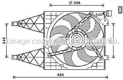 Produktbild von PRASCO VN7532 Lüfter Motorkühlung Kühlerlüfter für VW POLO (9N) Wasserkühler
