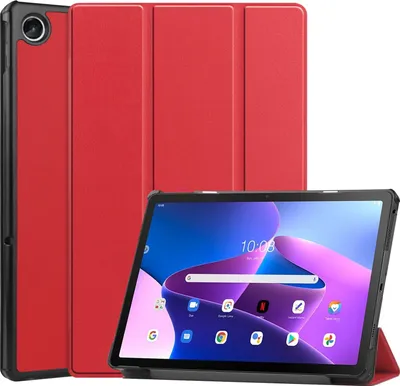 Produktbild von Hülle für Lenovo M10 Plus 3rd Gen. 2022 10.6 Zoll Smart Cover Etui mit Standfunktion und Auto Sleep/Wake Funktion Rot