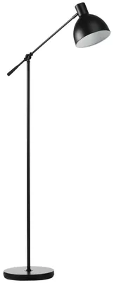 Productafbeelding van Staande lamp in industrieel design, in hoogte verstelbaar, met voetschakelaar; 30 cm x 30 cm x 131 cm, zwart