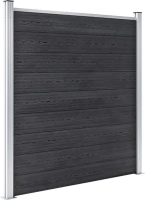 Image de vidaXL Clôture de jardin WPC 180×186 cm Gris