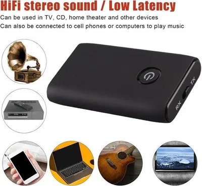 Productafbeelding van Bluetooth 5.0-zenderontvanger - 2-in-1 Draadloze 3,5 Mm Audio-adapter - Voor Tv, Koptelefoon, Luidspreker