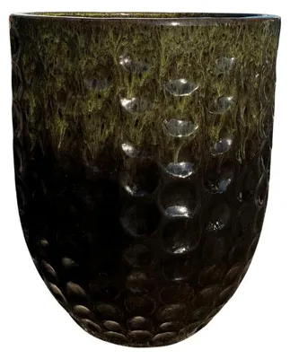 Produktbild von Provencelia Keramik Pflanzkübel Merovee Bunt, Ø42 x H55 cm, frostbeständig, handgefertigt, glasiert, Outdoor, Garten, Terrasse, winterfest