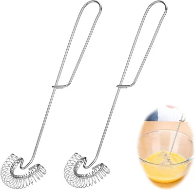 Imagen del producto de 2 cepillos de acero inoxidable con cerdas en espiral, de 28 cm, para uso doméstico y en repostería