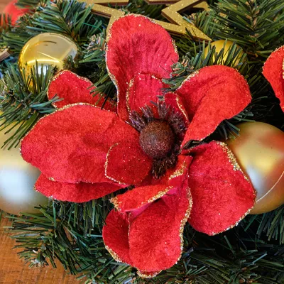 Produktbild von Künstliche Blume mit Clip, rot, 20 cm