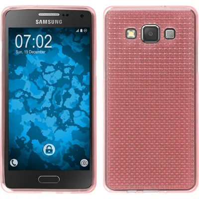 Produktbild von PhoneNatic Case kompatibel mit Samsung Galaxy A5 (A500) - rosa Silikon Hülle Iced + 2 Schutzfolien