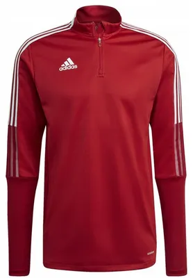 Obrázok produktu pre Adidas - Pánska mikina s krátkym zipsom „Tiro 21“ - Tréningová mikina PP2077 (XXL) (červená)