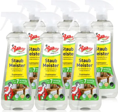 Produktbild von Poliboy Staub Meister Möbelpflege 500ml - Für Holz, Kunststoff, Glas (6er Pack)