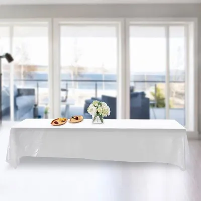 Obrázek produktu pro Ochranná podložka na stůl – odolná proti skvrnám a pomačkání – obdélníková, 3 metry (145x320 cm) – pratelná – polyester – elegantní design – vhodná pro slavnostní příležitosti – ubrus