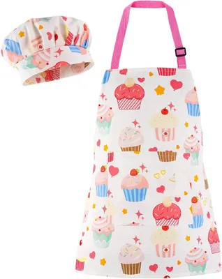 Immagine prodotto di Grembiule per bambini, 100% cotone, universale, con tasche, adatto a bambini e neonati, ideale per cucinare, preparare dolci, dipingere, fare lavori manuali e per le feste