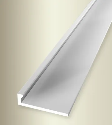 Produktbild von PROVISTON | Einfass- & Abschlussprofil | Aluminium | 21 x 4.5 x 2500 mm | Aluminium Natur | Einschubprofil | Abschlussleiste | Bodenprofil