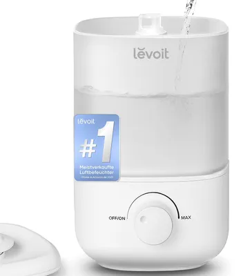 Produktbild von Levoit Luftbefeuchter Schlafzimmer, 23dB, Top-Fill Humidifier, Weiß