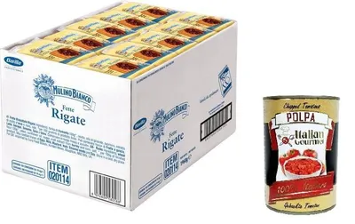 Produktbild von Mulino Bianco Fette Biscottate le Rigate – Packung mit 100 Stück (1960 g)+ Italian Gourmet Polpa 400g